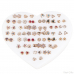 2023 NEW 12~36 Pairs Fashion Women Girls Resin Plastic Crystal Diamante Flower Stud Earrings Set Random Style Gold Color Jewelry
