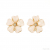 New Fashion White Flower Earrings for Women Delicate Five-leaf Petal Earrings Wedding Party Party Valentine Day Gift Jewelry