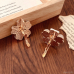 New Fashion White Flower Earrings for Women Delicate Five-leaf Petal Earrings Wedding Party Party Valentine Day Gift Jewelry
