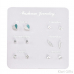 2023 NEW 12~36 Pairs Fashion Women Girls Resin Plastic Crystal Diamante Flower Stud Earrings Set Random Style Gold Color Jewelry