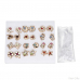 2023 NEW 12~36 Pairs Fashion Women Girls Resin Plastic Crystal Diamante Flower Stud Earrings Set Random Style Gold Color Jewelry